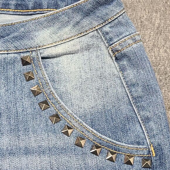 Ashley Stewart Womens Jeans 16 Slim Straight‎ Skinny Light Wash Denim Pants - Picture 6 of 9